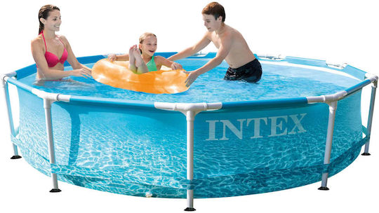 Intex Στρογγυλή Πισίνα PVC 4485lt με Μεταλλικό Σκελετό 305x76εκ. Μπλε