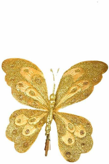 JK Home Decoration Weihnachtliche Figur Schmetterling Gold