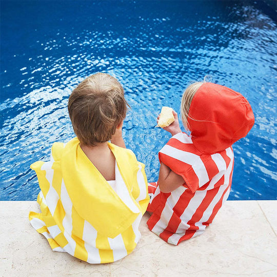 Dock & Bay Mini Kids Beach Poncho Red 56 x 42cm με Θήκη Μεταφοράς