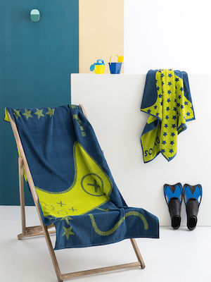 Palamaiki Nv7 Kids Beach Towel Blue 150x70cm