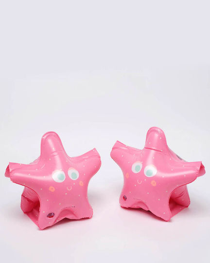 Sunnylife Ocean Treasure Rose Μπρατσάκια Κολύμβησης από μη τοξικό PVC 3-6 ετών Ροζ