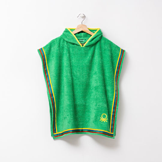Benetton Παιδικό Πόντσο Θαλάσσης Πράσινο 85 x 85εκ.