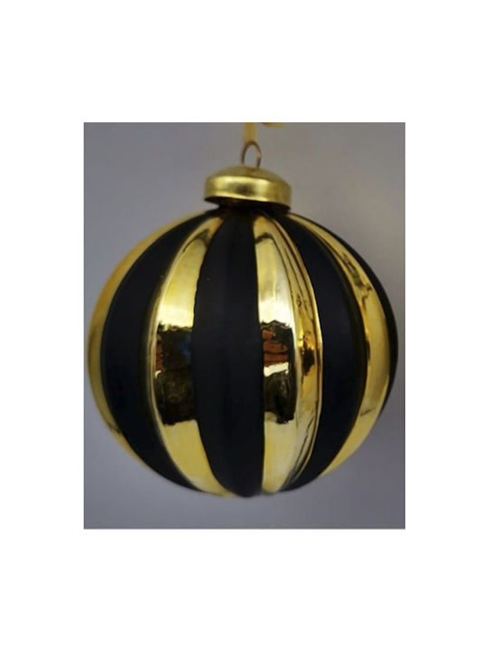 Iliadis Weihnachtshänger Kugel Ornament Glas Gold 8cm Set 6Stück