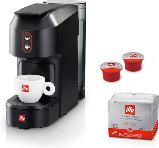 Illy Smart10 MPS Καφετιέρα για Κάψουλες Mitaca Πίεσης 21bar Black