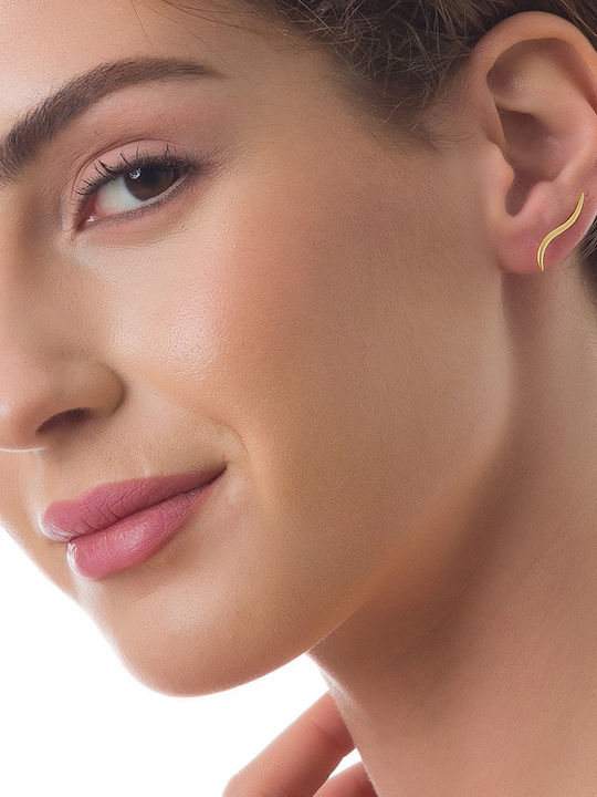Oxzen Earrings Ear Climbers made of Silver Gold Plated