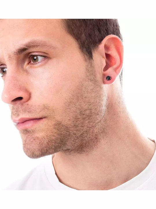 Oxzen Herren Einzelner Ohrring aus Stahl Vergoldet mit Steinen