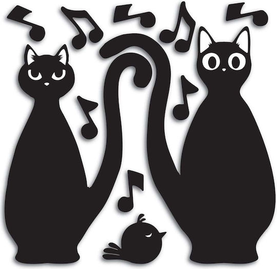 Διακοσμητικό Αυτοκόλλητο Τοίχου Cats Silhouettes 1τμχ Ango Διακοσμητικό Αυτοκόλλητο Τοίχου Cats Silhouettes 1τμχ Ango