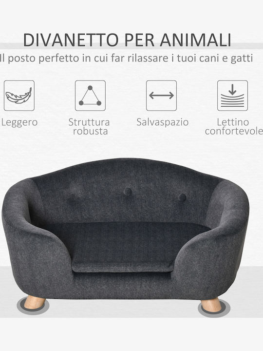Pawhut Sofa Dog Bed Gray 70x47cm