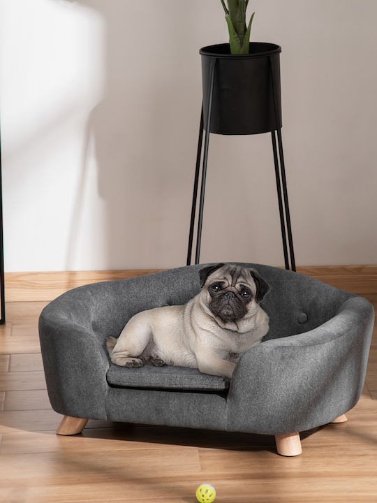 Pawhut Sofa Dog Bed Gray 70x47cm