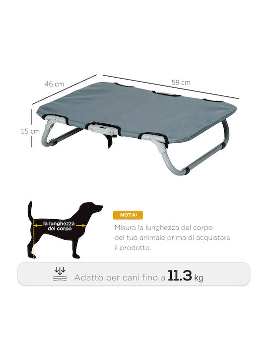 Pawhut Elevated Dog Bed Gray 59x46cm