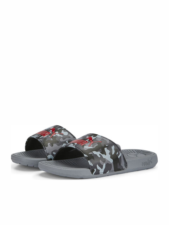 PUMA Kids' Slides Gray Cool Cat 2.0