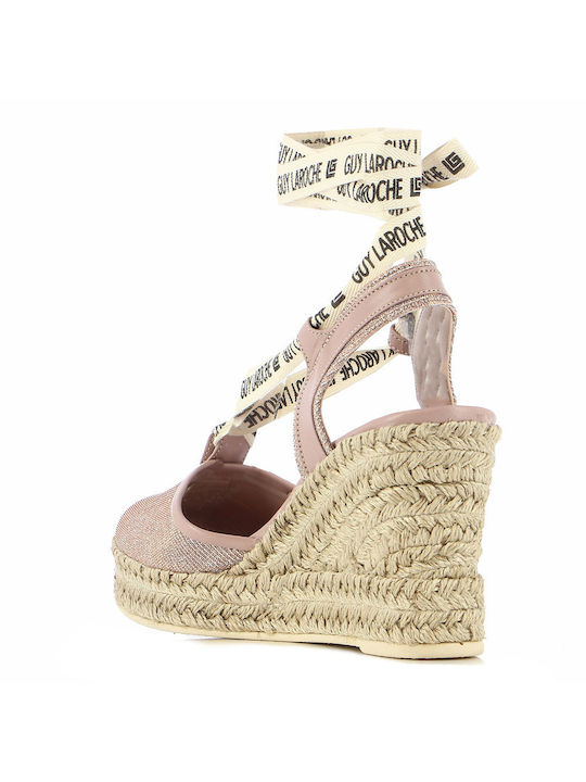 Guy Laroche Platforme dama în stil espadrile Roz