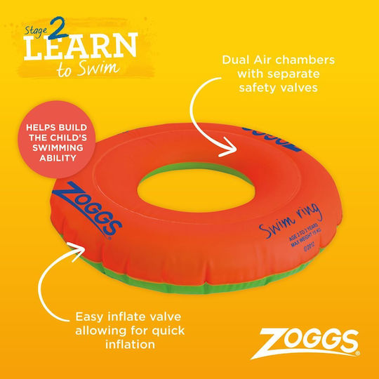 Zoggs Kinder Schwimmring für 3-6 Jahre Orange