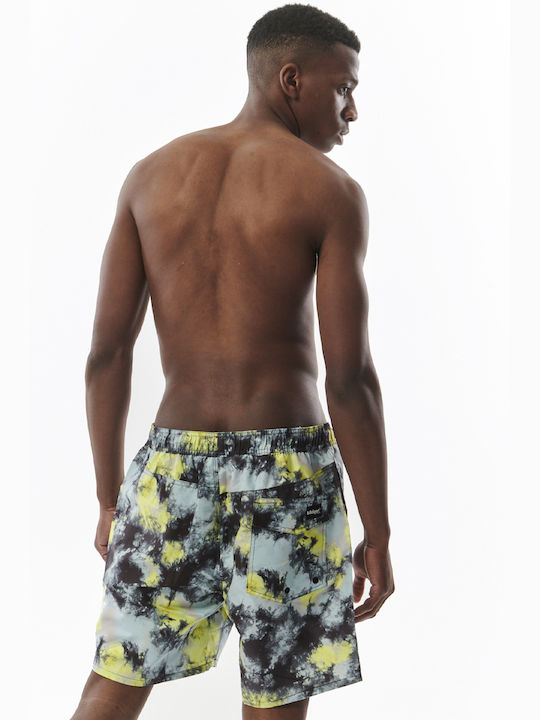 Body Action Men's Swimwear Bermuda Lime with Patterns