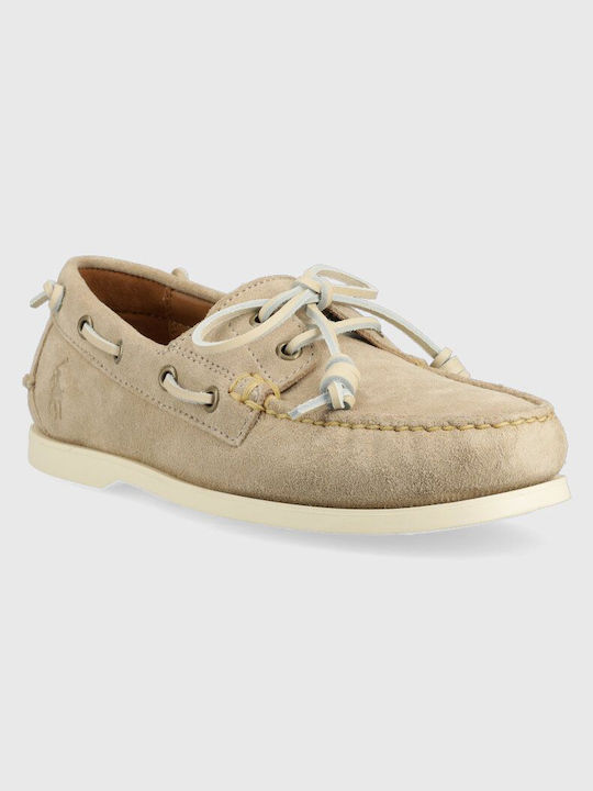 Ralph Lauren Merton Suede Ανδρικά Loafers σε Μπεζ Χρώμα