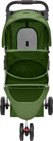 vidaXL Dog/Cat Carrying Green Stroller for 15kg Pets L98xW80xH46cm