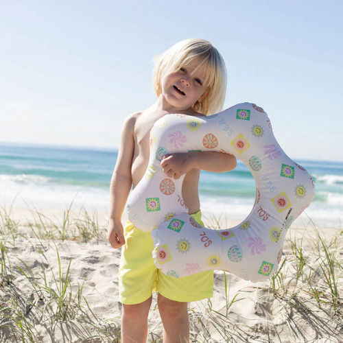 Sunnylife Kinder Schwimmring Smiley World Sol Sea Weiß