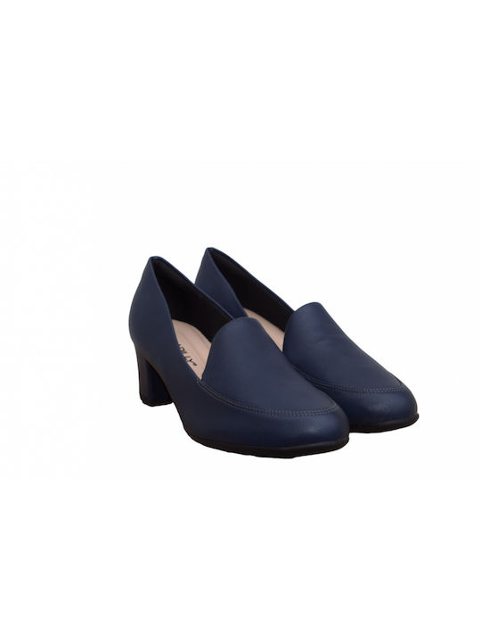 Piccadilly Synthetic Leather Navy Blue Heels