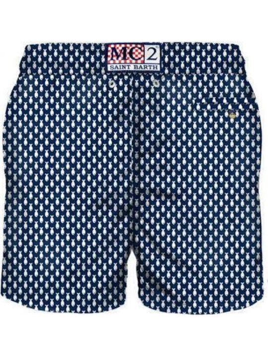 Men's Swimwear Shorts Blue with Patterns