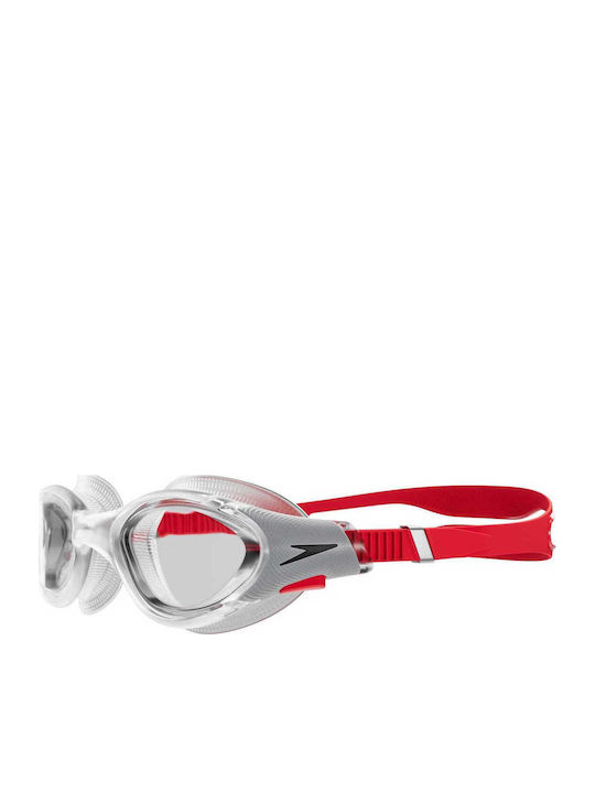 Speedo Swimming Goggles Adults with Anti-fog Lenses Red