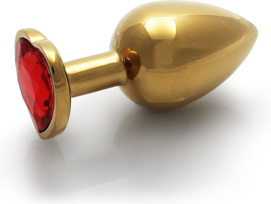 Shots Πρωκτική Σφήνα Large Gold / Ruby Red 9.3cm
