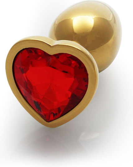 Shots Πρωκτική Σφήνα Small Gold / Ruby Red 6.9cm