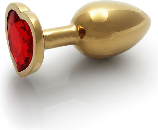 Shots Πρωκτική Σφήνα Small Gold / Ruby Red 6.9cm