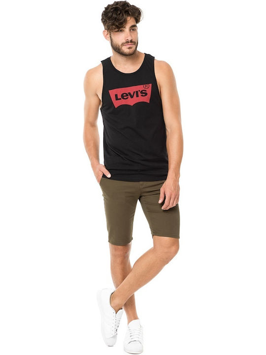 Ανδρική Βερμούδα Chino Slim Fit Χακί