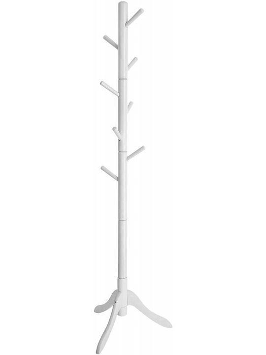 Vasagle Freistehender Kleiderständer Hölzernes Weiß 57x57x175cm