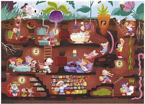 Παιδικό Puzzle Underground Town για 3+ Ετών 60pcs Dodo