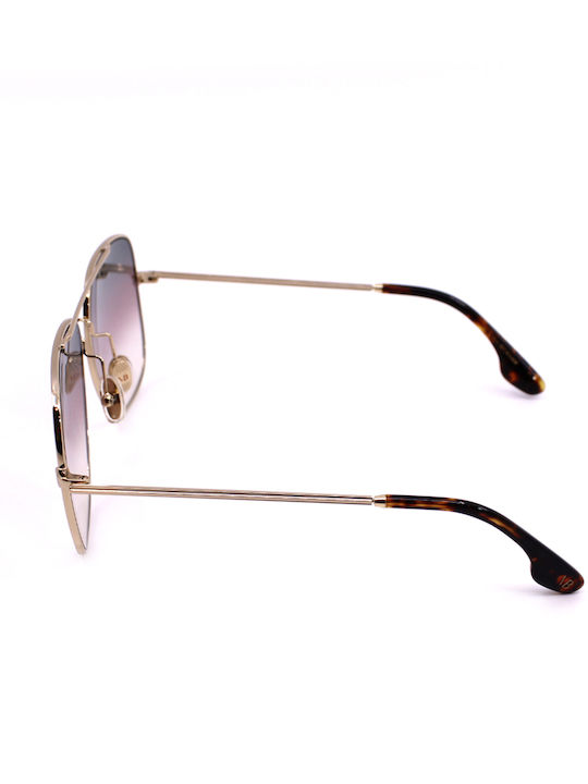 Victoria Beckham Unisex Γυαλιά Ηλίου με Ροζ Χρυσό Μεταλλικό Σκελετό και Πολύχρωμο Ντεγκραντέ Φακό VB215S 756