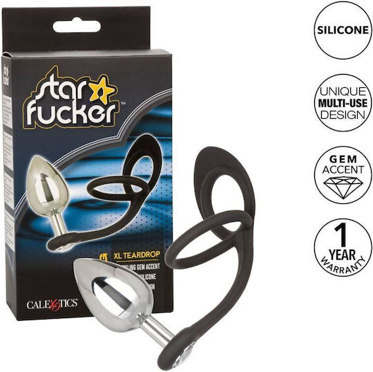 Calexotics Star Fucker XL Teardrop Plug Μαύρο