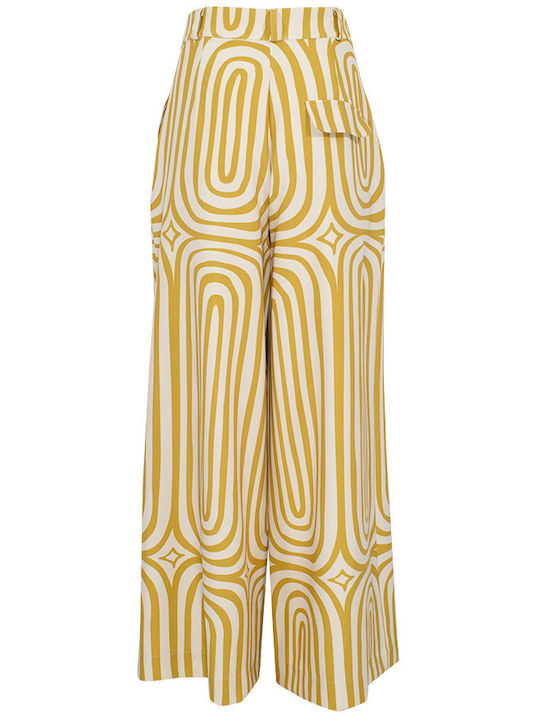 Medusa Yellow Printed Pants