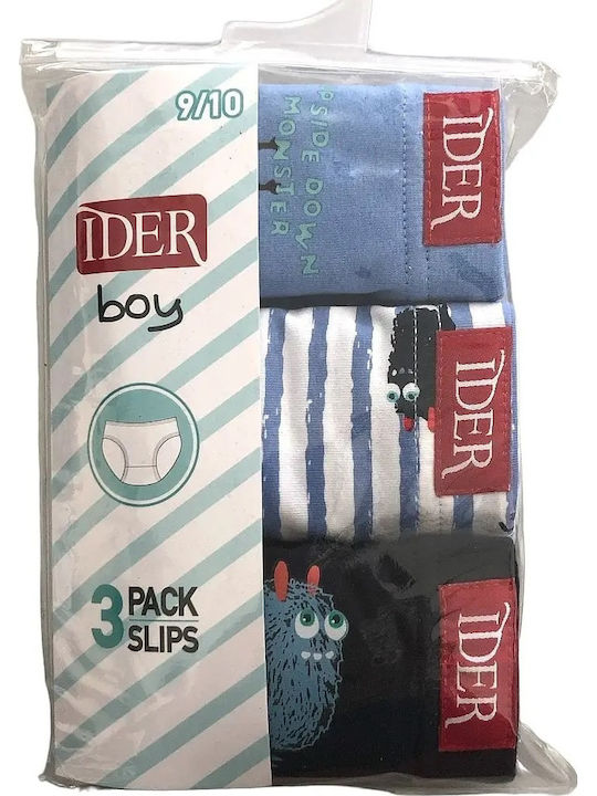 IDER Kinder-Set mit Slips Blau 3Stück
