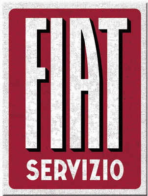 Nostalgic Art Fiat - Servizio Rechteckig Set von Magneten Metallisch 6x8cm 1pcs