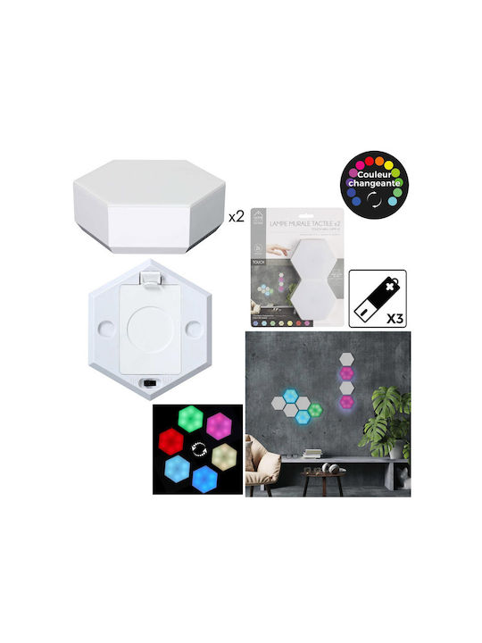 The Home Deco Factory Decorative Lamp Hexagon White 2pcs