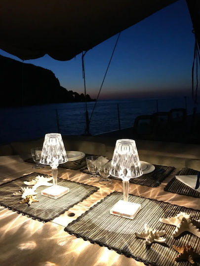 Inlight Διακοσμητικό Φωτιστικό LED Ρυθμιζόμενο Λευκό 12x12x26εκ.