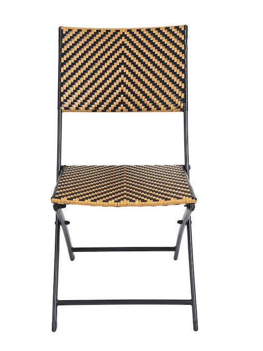 Outdoor Chair Metallic Black 45x55x82cm