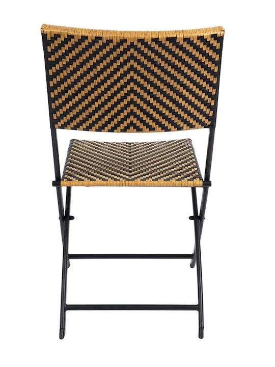 Outdoor Chair Metallic Black 45x55x82cm
