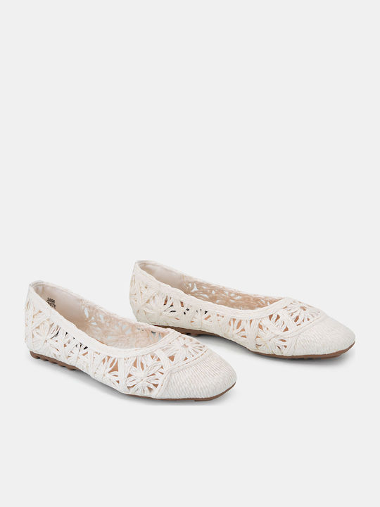 Damen Ballerinas in Weiß Farbe