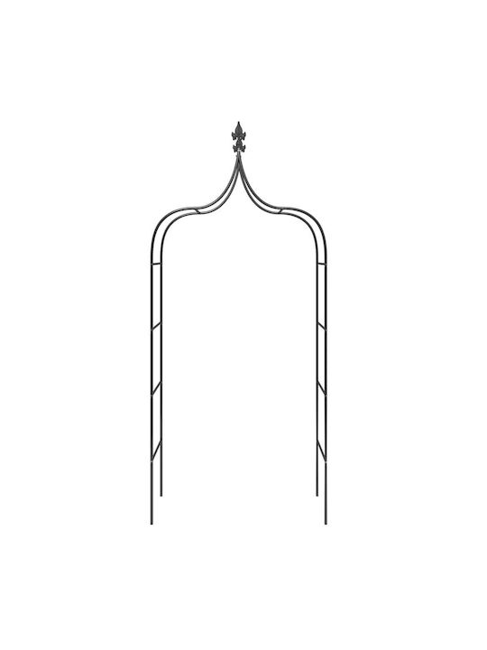 Gartenbögen aus Metall in Schwarz Farbe 120x38x260cm 2Stücke
