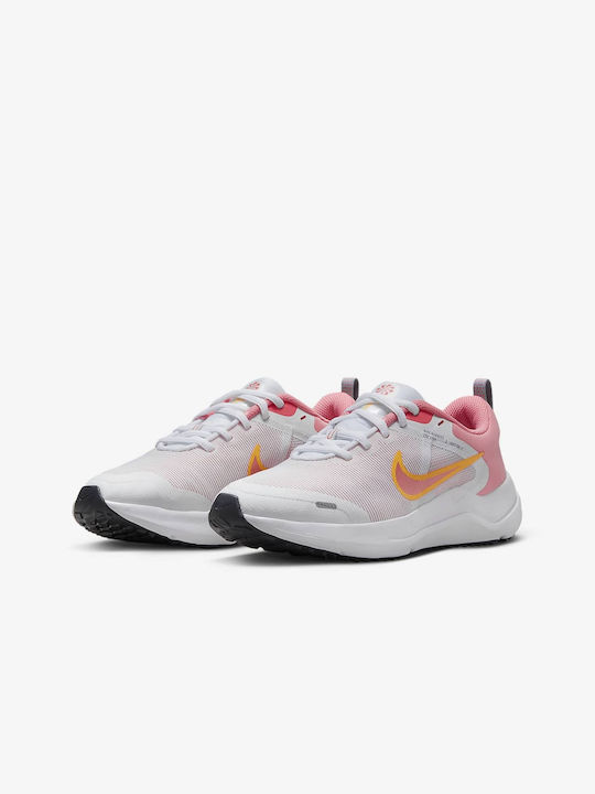 Nike Kids Sports Shoes Running Downshifter 12 White / Coral Chalk / Sea Coral / Laser Orange