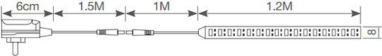 GSC Ταινία LED 12V Φυσικό Λευκό Φως 1.2m με Αισθητήρα Κίνησης & Τροφοδοτικό