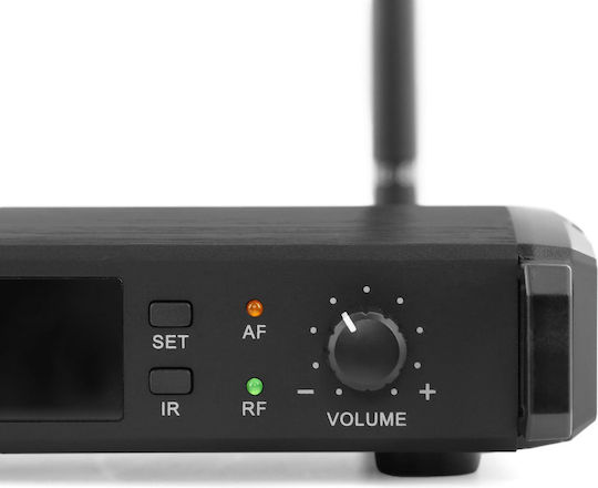 MAC MAH UHF100M Комплект Безжично Кондензаторен Микрофон Ръчно изработено за Вокали в Черен Цвят
