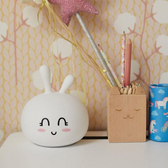 Rabbit & Friends Kids Decorative Lamp White 13.1x12.3x14εκ.