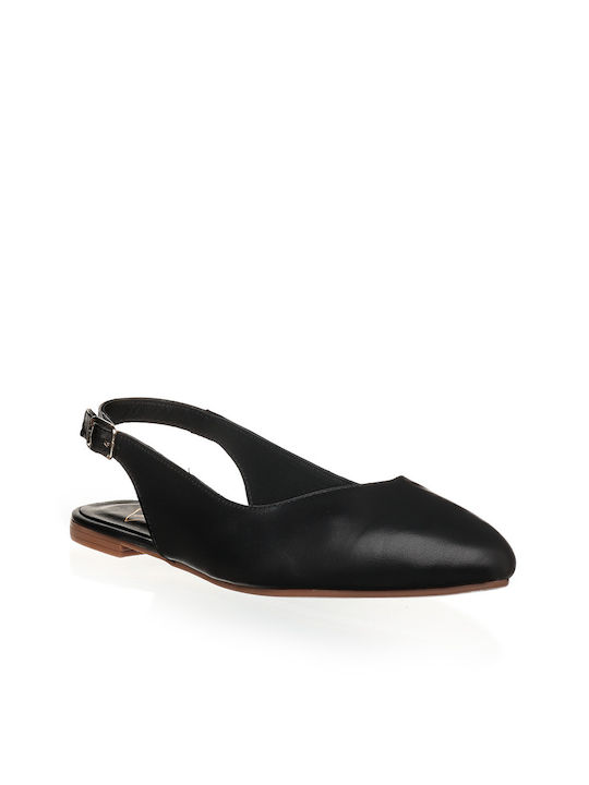 Top3 Lederne Damen Ballerinas in Schwarz Farbe