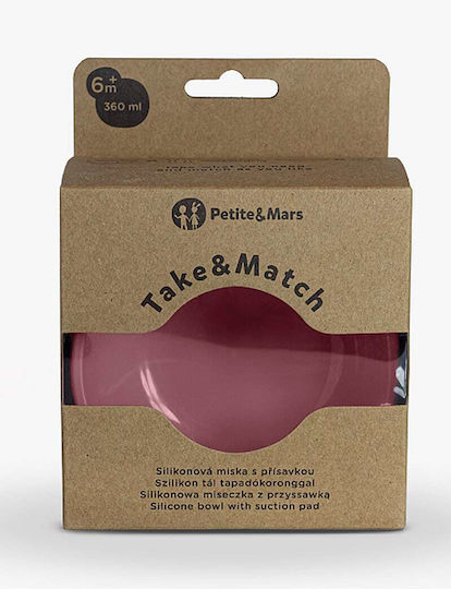 Petite & Mars Bol pentru copii Take & Match din silicon Roz