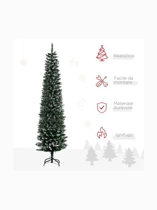 Weihnachtsbaum Schlank Beschneit 190cm mit 570 Zweige