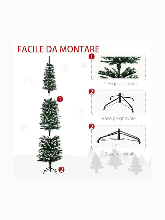 Weihnachtsbaum Schlank Beschneit 190cm mit 570 Zweige