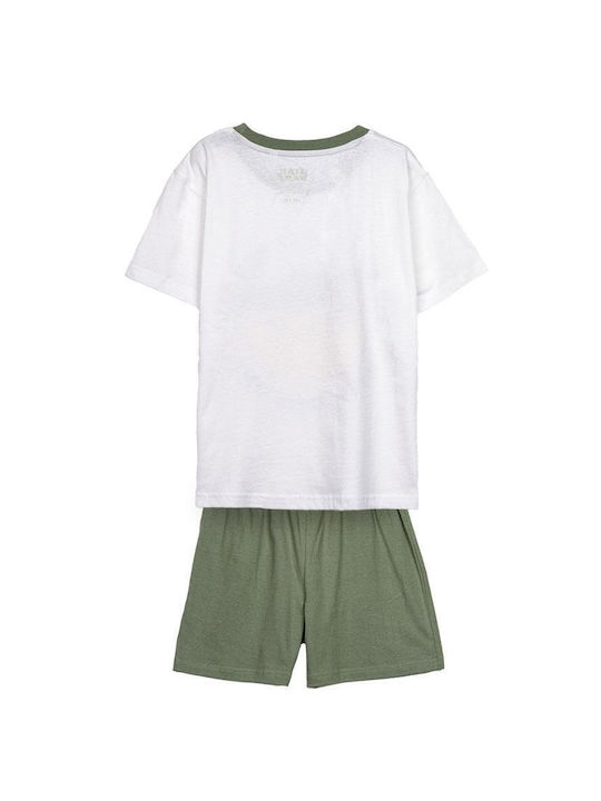 Cerda Set Top & Bottom Kids Summer Pyjamas White